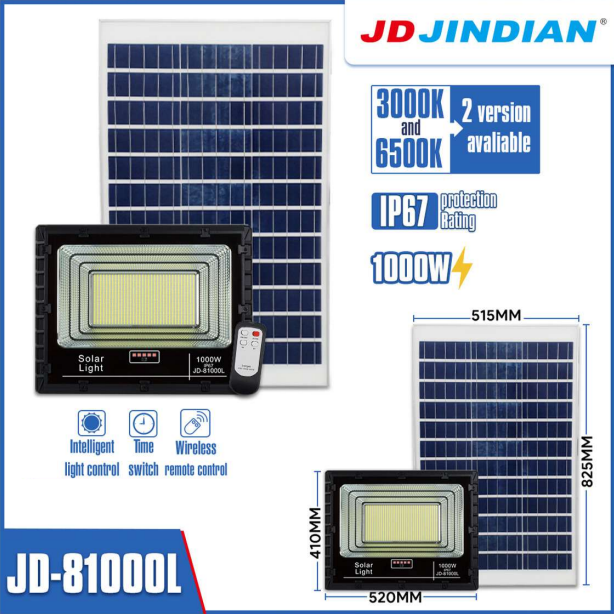 ไฟสปอตไลท์โซล่าเซลล์ 1000W
