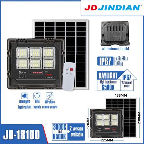 ไฟสปอตไลท์โซล่าเซลล์ 100W