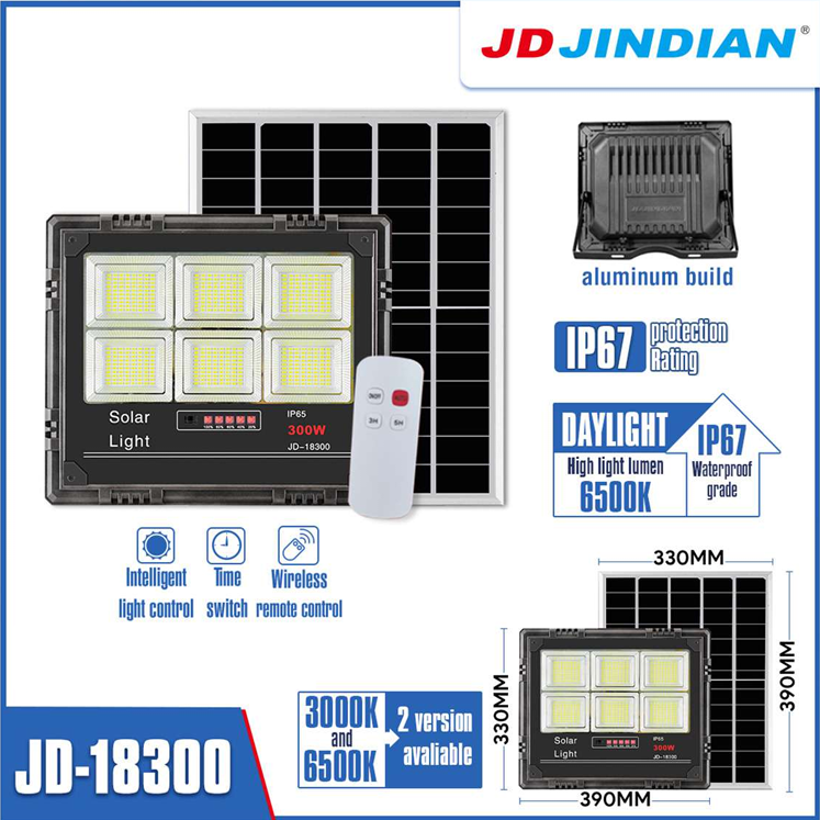 ไฟสปอตไลท์โซล่าเซลล์ 300W