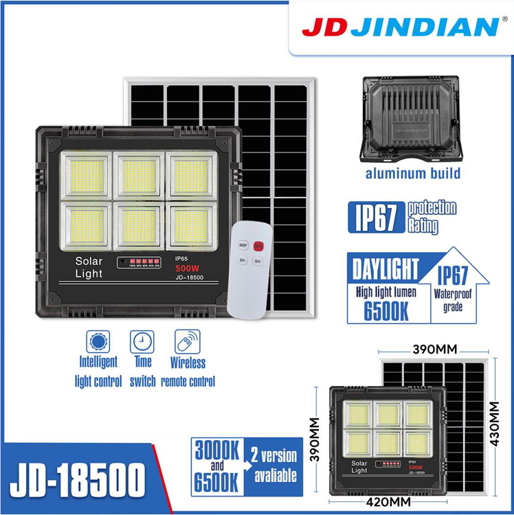 ไฟสปอตไลท์โซล่าเซลล์ 500W